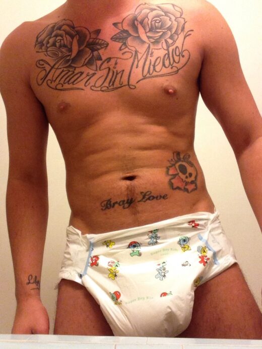 diaper guy with tattoos