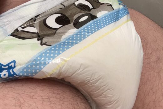 My wet peekabu diaper