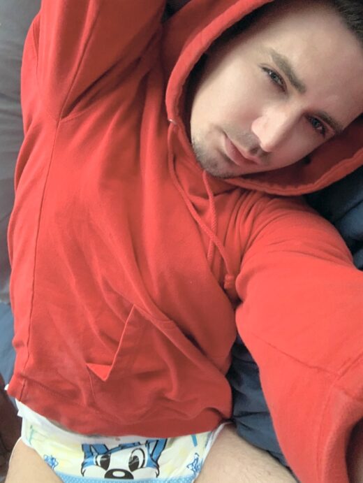 ABDL boy in hoodie